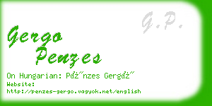 gergo penzes business card